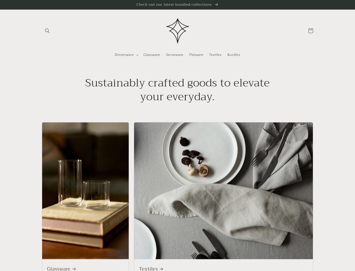 Craft official Shopify theme demo. Home goods. Not a client.